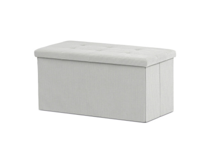 Taburet s úložným prostorem, krémová manšestrová látka - TAB-472 CRM6