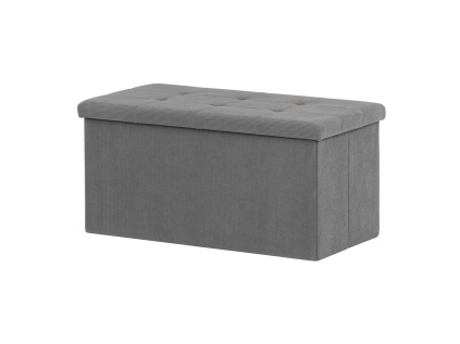 Taburet s úložným prostorem, šedá manšestrová látka - TAB-472 GREY6
