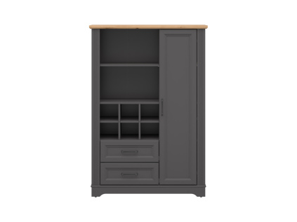 TOLMIN regál REG1D2S, grafit/dub artisan