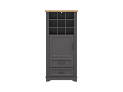 TOLMIN vysoká komoda REG1D2S/68, grafit/dub artisan