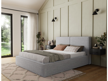 Postel Pesillo + dřevěný rám/ standardní zvedák/ box na lůžkoviny 160x200 (Materiál / Dekor Modullo 01)