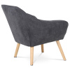 Křeslo, potah tmavě šedá látka, dřevěné nohy, masiv kaučukovník - AK-321 GREY2