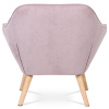 Křeslo, potah starorůžová látka, dřevěné nohy, masiv kaučukovník - AK-321 PINK2