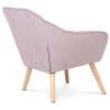 Křeslo, potah starorůžová látka, dřevěné nohy, masiv kaučukovník - AK-321 PINK2