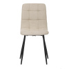Jídelní židle, potah krémová látka, kovová čtyřnohá podnož, černý mat - CT-281 CRM2