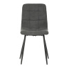 Jídelní židle, potah šedá látka, kovová čtyřnohá podnož, černý mat - CT-281 GREY2