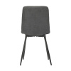 Jídelní židle, potah šedá látka, kovová čtyřnohá podnož, černý mat - CT-281 GREY2