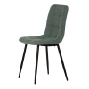 Jídelní židle, potah zelená látka, kovová čtyřnohá podnož, černý mat - CT-281 GRN2