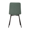 Jídelní židle, potah zelená látka, kovová čtyřnohá podnož, černý mat - CT-281 GRN2