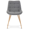 Jídelní židle, potah šedá látka, kovové nohy, 3D dekor dub - CT-394 GREY2