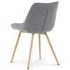 Jídelní židle, potah šedá látka, kovové nohy, 3D dekor dub - CT-394 GREY2