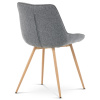 Jídelní židle, potah šedá látka, kovové nohy, 3D dekor dub - CT-394 GREY2