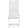 Jídelní židle bílá koženka / chrom - DCL-411 WT