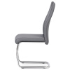 Jídelní židle koženka šedá / chrom - DCL-418 GREY