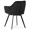 Jídelní židle, potah černá sametová látka, kovové nohy, černý matný lak - DCH-425 BK4