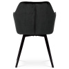 Jídelní židle, potah černá sametová látka, kovové nohy, černý matný lak - DCH-425 BK4