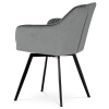 Jídelní židle, potah šedá sametová látka, kovové nohy, černý matný lak - DCH-425 GREY4