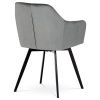 Jídelní židle, potah šedá sametová látka, kovové nohy, černý matný lak - DCH-425 GREY4