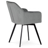 Jídelní židle, potah šedá sametová látka, kovové nohy, černý matný lak - DCH-425 GREY4