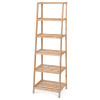 Regál dřevěný, 6 polic, jedlové dřevo, přírodní odstín - DR-N134 NAT