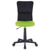 Kancelářská židle, zelená mesh, plastový kříž, síťovina černá - KA-2325 GRN