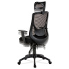 Kancelářská židle, synchronní mech., černá MESH, plast. kříž - KA-A186 BK
