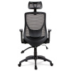 Kancelářská židle, synchronní mech., černá MESH, plast. kříž - KA-A186 BK