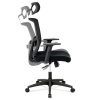 Kancelářská židle s podhlavníkem, potah černá látka a síťovina mesh, houpací mec - KA-B1013 BK