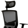 Kancelářská židle s podhlavníkem, potah černá látka a síťovina mesh, houpací mec - KA-B1013 BK
