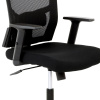 Kancelářská židle s podhlavníkem, potah černá látka a síťovina mesh, houpací mec - KA-B1013 BK