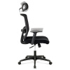 Kancelářská židle s podhlavníkem, potah černá látka a síťovina mesh, houpací mec - KA-B1013 BK