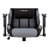 Herní křeslo ERACER, potah šedá-černá látka, houpací mechanismus, opěrák 90°-180 - KA-F01 GREY