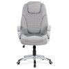Kancelářská židle, šedá látka, kříž plast stříbrný, houpací mechanismus - KA-G196 SIL2