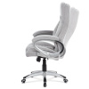 Kancelářská židle, šedá látka, kříž plast stříbrný, houpací mechanismus - KA-G196 SIL2