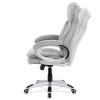 Kancelářská židle, šedá látka, kříž plast stříbrný, houpací mechanismus - KA-G198 SIL2