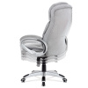 Kancelářská židle, šedá látka, kříž plast stříbrný, houpací mechanismus - KA-G198 SIL2