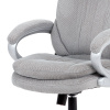 Kancelářská židle, šedá látka, kříž plast stříbrný, houpací mechanismus - KA-G198 SIL2