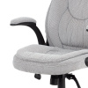 Kancelářská židle, šedá látka, kříž plast černý, synchronní mechanismus - KA-G303 SIL2