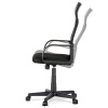 Kancelářská židle, potah černá ekokůže a síťovina MESH, houpací mechanismus - KA-L601 BK