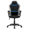 Kancelářská a herní židle, potah modrá, šedá a černá látka, houpací mechanismus - KA-L611 BLUE