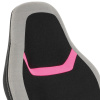 Kancelářská a herní židle, potah růžová, šedá a černá látka, houpací mechanismus - KA-L611 PINK