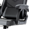 Herní křeslo, šedá a černá ekokůže, houpací mech., opěrák 135° - KA-L626 GREY