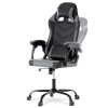 Herní křeslo, šedá a černá ekokůže, houpací mech., opěrák 135° - KA-L626 GREY