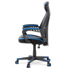 Herní křeslo, modrá, černá ekokůže a černá látka a síťovina MESH, PCA mech - KA-Y213 BLUE