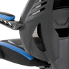 Herní křeslo, modrá, černá ekokůže a černá látka a síťovina MESH, PCA mech - KA-Y213 BLUE