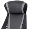 Herní křeslo, šedá, černá ekokůže a černá látka a síťovina MESH, PCA mech - KA-Y213 GREY