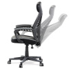 Herní křeslo, šedá, černá ekokůže a černá látka a síťovina MESH, PCA mech - KA-Y213 GREY