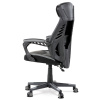 Herní křeslo, šedá, černá ekokůže a černá látka a síťovina MESH, PCA mech - KA-Y213 GREY