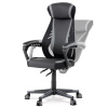 Herní křeslo, šedá, černá ekokůže a černá látka a síťovina MESH, PCA mech - KA-Y213 GREY