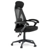 Kancelářská židle, potah černá látka a černá síťovina MESH, PC mech. s aretací - KA-Y309 BK